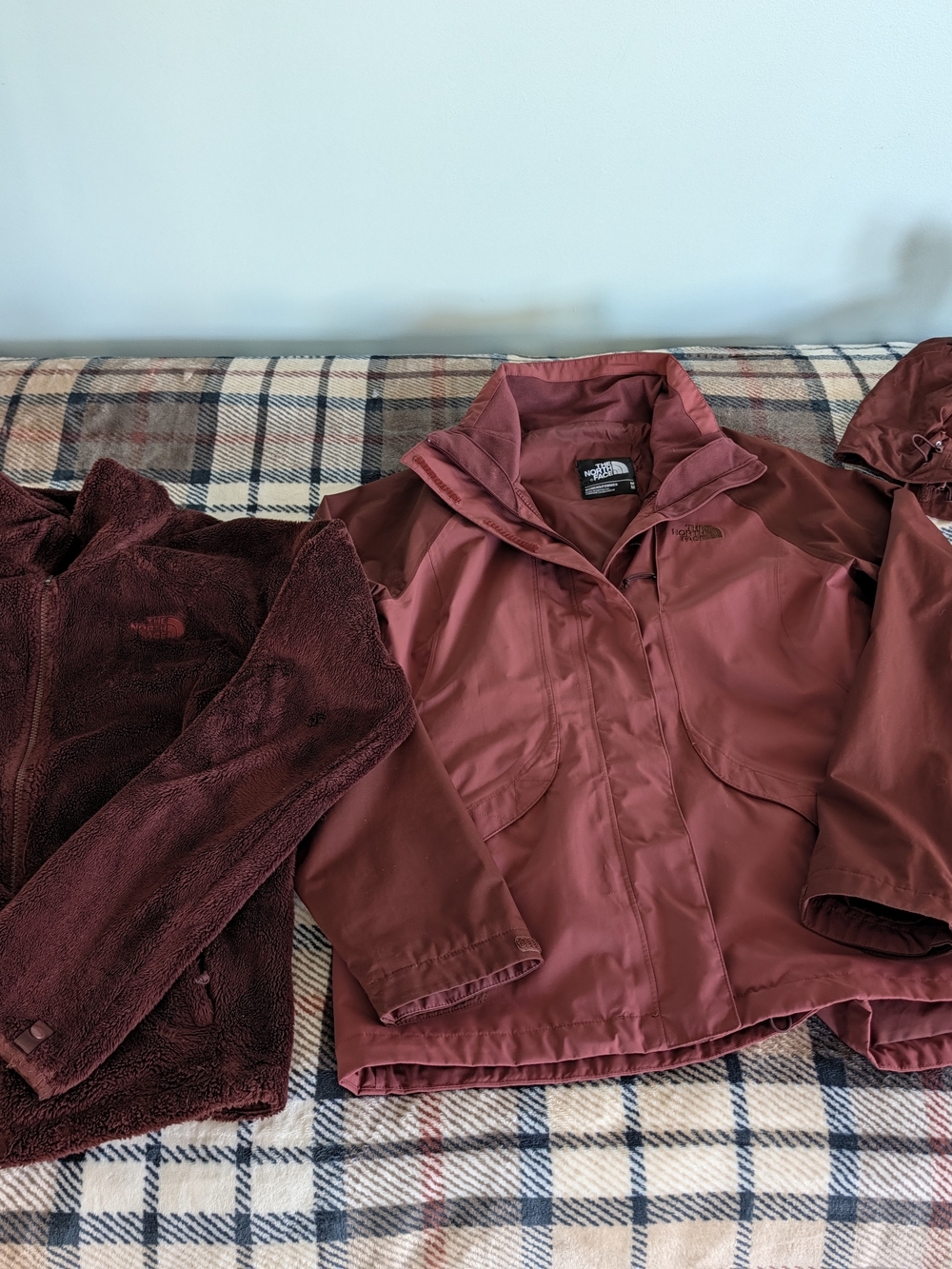The North Face Women's Burgundy/Maroon Two-Jacket Set